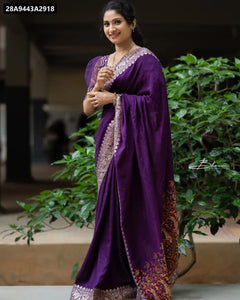 Buy Russian Cotton Silk Saree with Kashmiri Kadhai Weave | Women's Festive & Ethnic Wear Online
