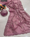 Satin Silk Saree for Women | Zarkan Work Festive & Party