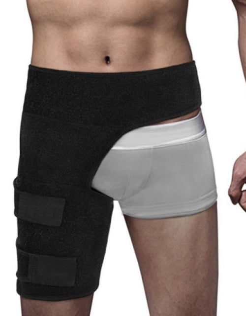 Black sciatica nerve pain relief thigh compression brace