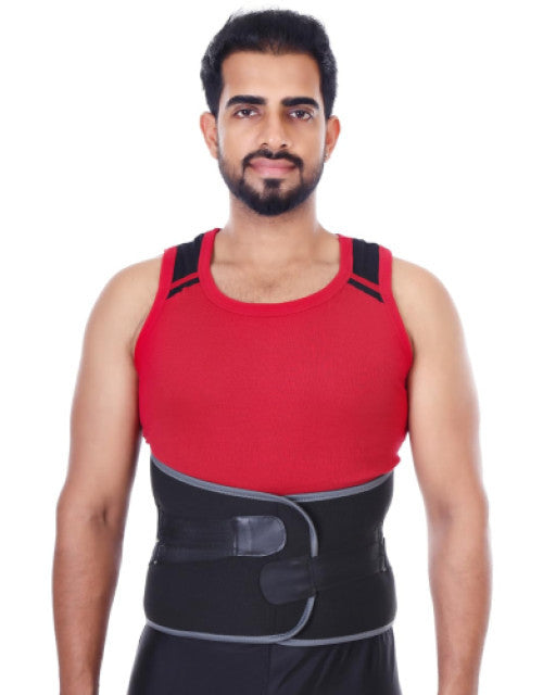 Adjustable back support belt for men and women, featuring lumbar pain relief and posture correction.