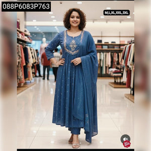 Sequence Embroidery Anarkali Kurti Set Women's | Festive & Traditional Wear