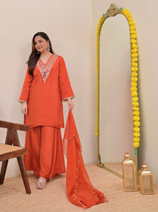 Sharara Set Mirror Work Georgette for Women | Festive & Wedding