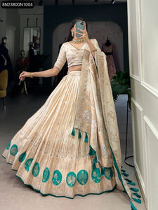 Shimmer Weave Hand-Embellished Lehenga for Women | Festive Wear