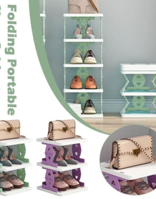 Adjustable plastic shoes rack for home storage