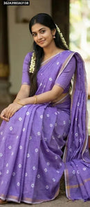 Slub Linen Silk Saree for Women | Traditional Wear