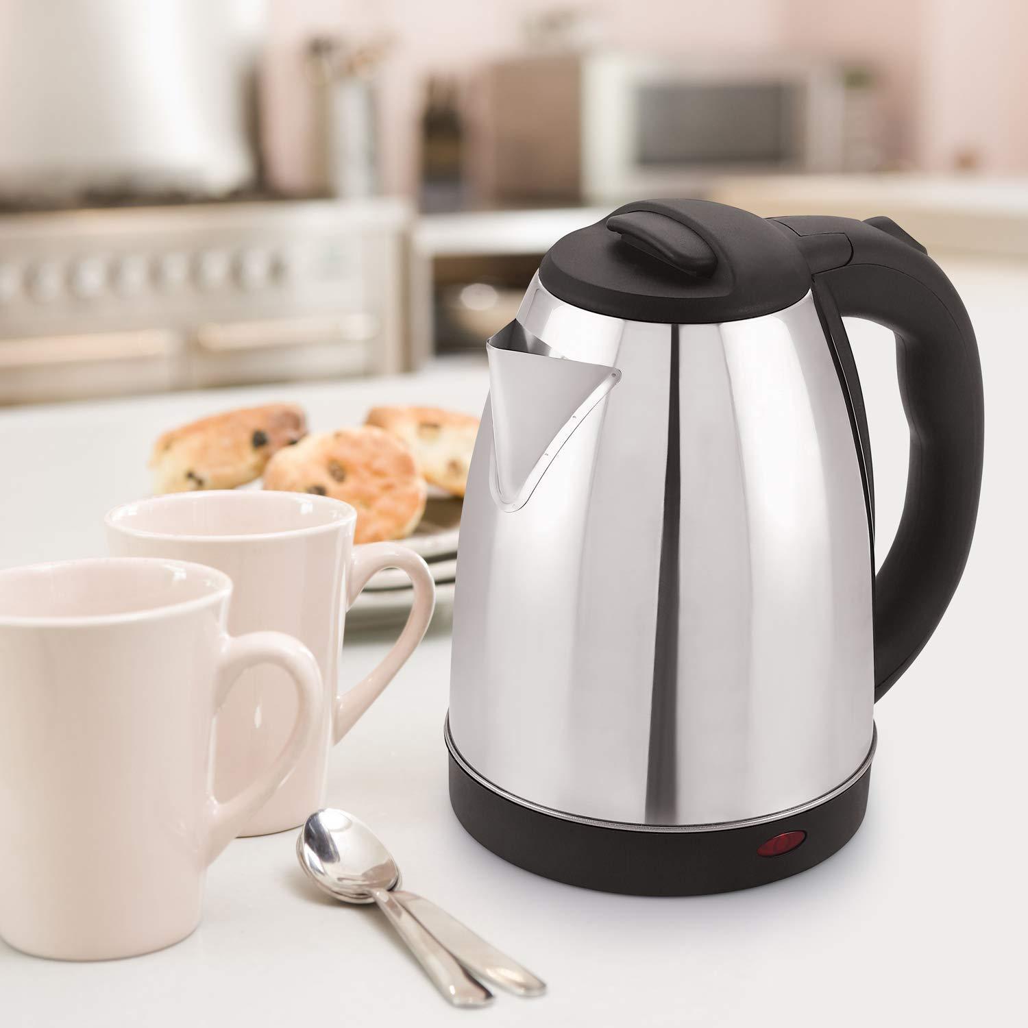 2151 Stainless Steel Electric Kettle With Lid - 2 L - TREND BUY