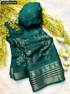 Premium Soft Jacquard Saree for Women with Zari Hamsa Borders - Elegant Festive & Wedding Wear