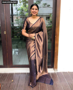 Soft Lichi Silk Jacquard Saree for Women | Festive Collection