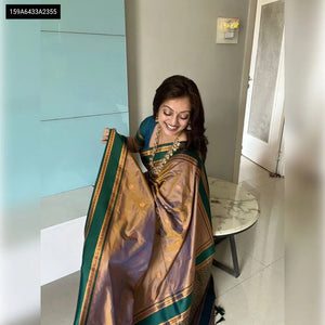 TRENDBUY Soft Silk Saree Two Tone with Narayan Border for Women – Festive & Traditional Ethnic Wear