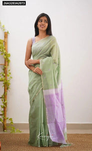 Soft Span Cotton Silk Saree for Women | Jacquard Weave
