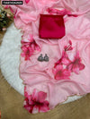 Soft Tebi Silk Digital Printed Saree for Women | Handwork & Floral Design