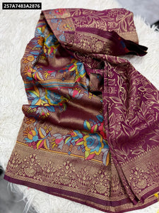Soft Zari Silk Saree for Women | Meena Jacquard Design Ethnic Wear Online