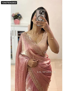 Space Satin Silk Saree for Women | Jarkhan Work Festive Saree Online