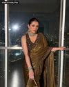 Buy Space Silk Saree for Women with Sequin Zari Velvet Blouse | Ethnic Wear Online