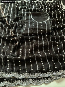 Space Silk Sequence Saree for Women | Designer Festive Wear