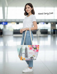 Spacious Printed Canvas Tote Bag for Women | Stylish, Durable & Versatile for Travel, Daily Use & Ethnic Wear