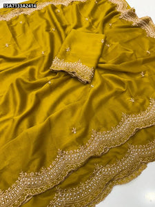 Buy Star Georgette Embroidered Saree for Women | Festive & Party Wear Ethnic Wear Online