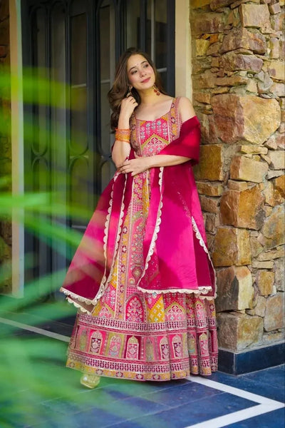 Stunning Anarkali Gown - Digital Printed Party Wear for Women