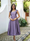 Stunning Anarkali Gown - Elegant Maggam Work Silk Dress for Women's Festive Wear