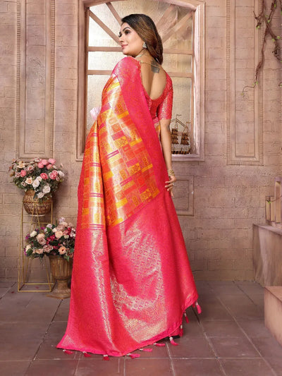 Stunning Banarasi Chaturi Silk Saree - Rich Weaving for Festivals
