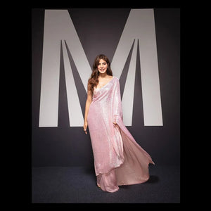 Stunning Bollywood Celebrity Sequence Saree - Shimmering Design for Sangeet & Cocktail Parties