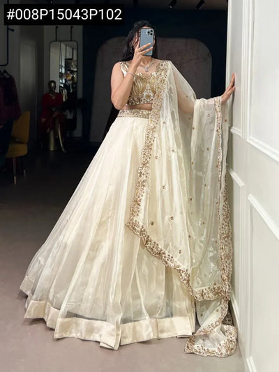 Stunning Chanda Silk Lehenga Choli - Sequins & Embroidery Festive Wear for Women