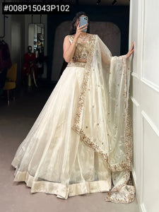 Stunning Chanda Silk Lehenga Choli - Sequins & Embroidery Festive Wear for Women