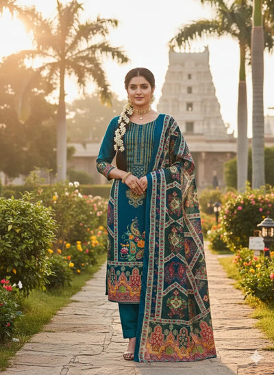 Stunning Chinnon Embroidered Suit Set - Festive Wear for Women