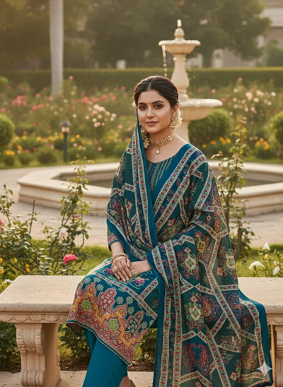Stunning Chinnon Embroidered Suit Set - Festive Wear for Women