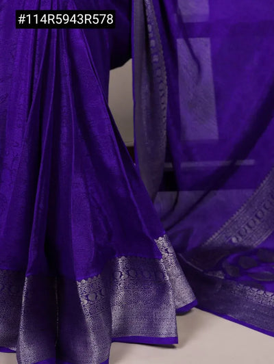 Stunning Chinon Saree - Zari Weaving Festive Wear for Women