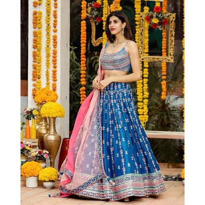 Stunning Chinon Sequin Lehenga - Wedding Wear for Women