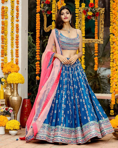 Stunning Chinon Sequin Lehenga - Wedding Wear for Women