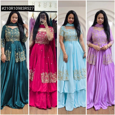 Stunning Chinon Sequins Embroidered Lehenga Choli for Festive Wear