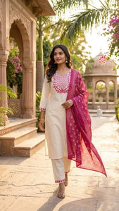 Stunning Cotton Kurta Set - Comfortable Magic Cotton for Festive Wear