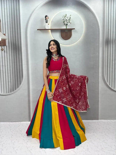 Stunning Designer Lehenga Choli - Heavy Multicolor Flair for Wedding Season