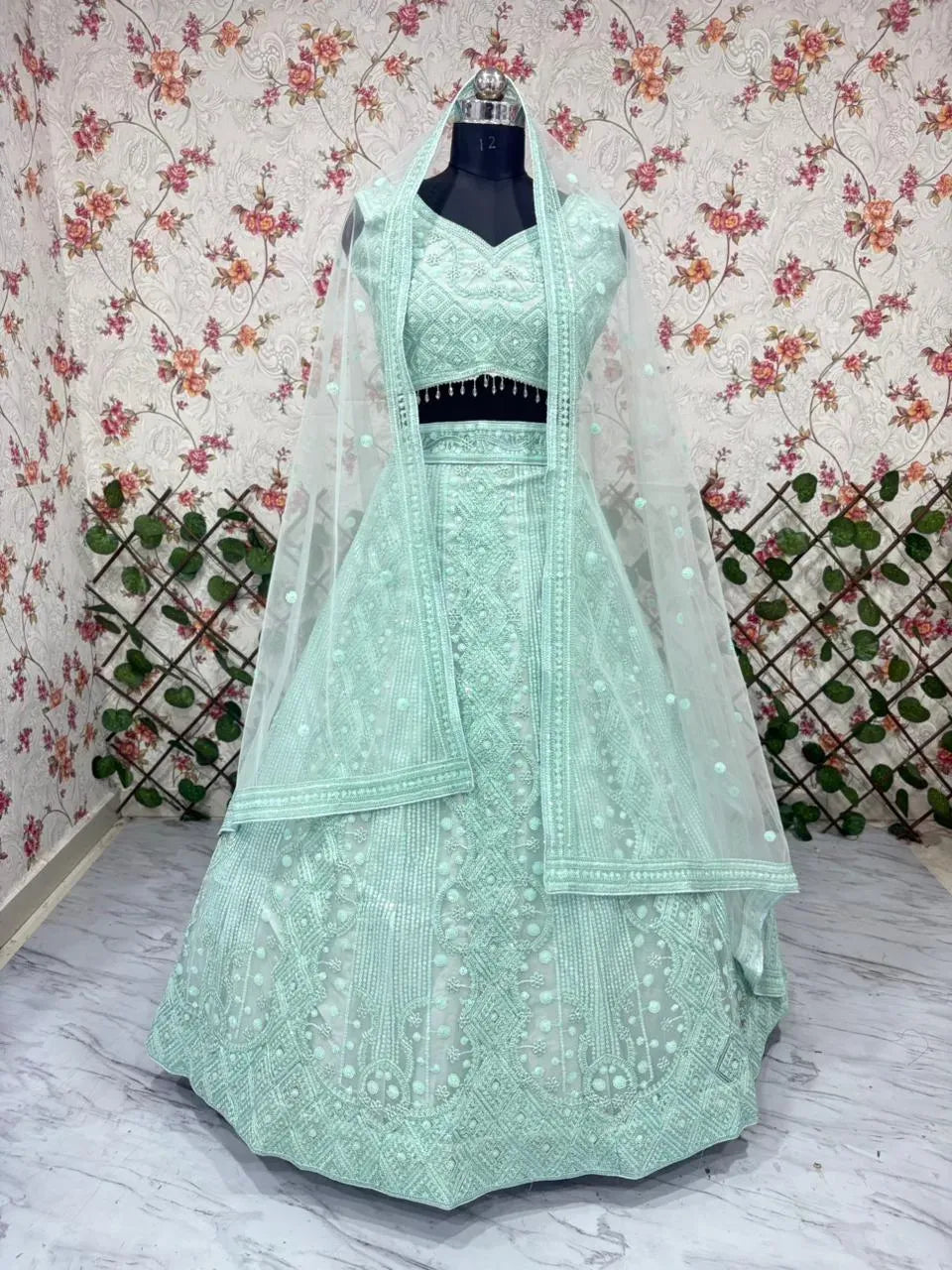 Premium Butterfly Net Sequin Lehenga Choli for Festive Wear