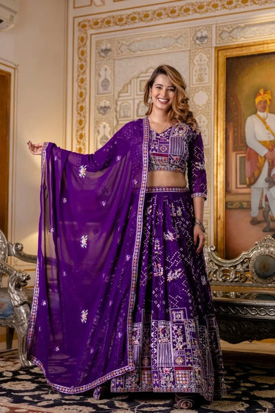 Stunning Designer Lehenga - Heavy Sequins Embroidery Festive Wear for Women
