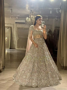 Stunning Designer Lehenga - Heavy Sequins Work for Weddings