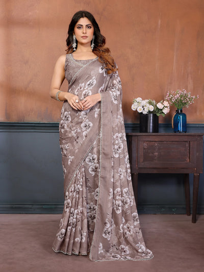 Stunning Designer Printed Georgette Saree - Lightweight & Stylish for Women