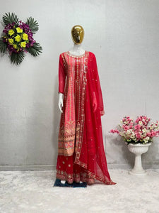 Stunning Designer Sharara Suit - Heavy Embroidery & Dupatta for Festive Occasions