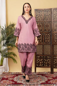 Stunning Embroidered Cotton Kurti Set - Festive Wear for Women