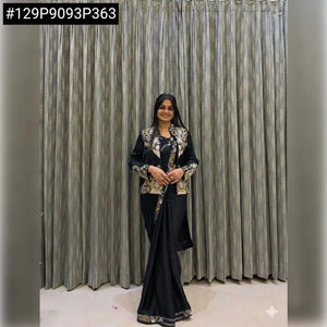 Stunning Embroidered Koti Lehenga Saree - Festive & Bridal Wear for Women