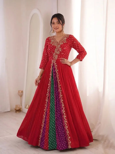 Stunning Georgette Anarkali Gown | Festive Wear for Women