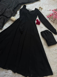 Stunning Georgette Anarkali Suit Set with 8m Flare - Festive Wear for Women