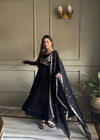 Stunning Georgette Anarkali Suit with Koti & Dupatta Set