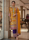 Stunning Georgette Kurti Plazzo Set - Heavy Embroidery & Mirror Work