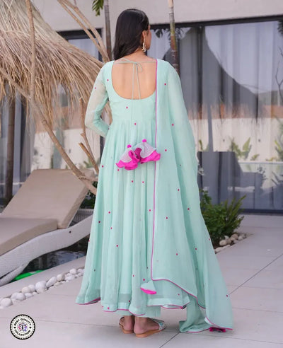 Stunning Georgette Kurti Set - Embroidered Festive Wear for Women