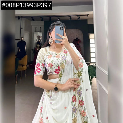 Stunning Georgette Lehenga Choli - Embroidered Festive Wear