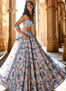 Stunning Georgette Lehenga Choli - Heavy Sequins Embroidery Festive Wear for Women