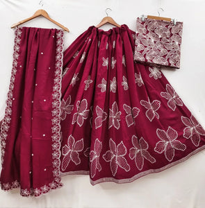 Stunning Georgette Lehenga Choli - Semi-Stitched Party Wear for Women